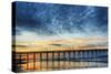 Sunset Beach Pier at Sunrise, North Carolina, USA-null-Stretched Canvas