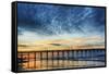 Sunset Beach Pier at Sunrise, North Carolina, USA-null-Framed Stretched Canvas