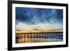 Sunset Beach Pier at Sunrise, North Carolina, USA-null-Framed Photographic Print