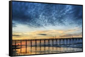 Sunset Beach Pier at Sunrise, North Carolina, USA-null-Framed Stretched Canvas