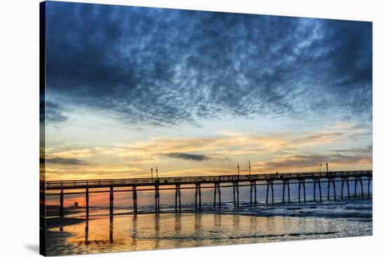 Sunset Beach Pier at Sunrise, North Carolina, USA-null-Stretched Canvas