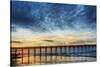 Sunset Beach Pier at Sunrise, North Carolina, USA-null-Stretched Canvas