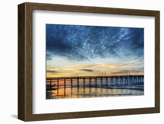 Sunset Beach Pier at Sunrise, North Carolina, USA-null-Framed Photographic Print