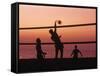Sunset Beach Volleyball-Mitch Diamond-Framed Stretched Canvas