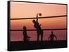 Sunset Beach Volleyball-Mitch Diamond-Framed Stretched Canvas