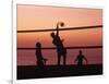 Sunset Beach Volleyball-Mitch Diamond-Framed Photographic Print