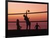 Sunset Beach Volleyball-Mitch Diamond-Framed Photographic Print