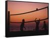 Sunset Beach Volleyball-Mitch Diamond-Framed Stretched Canvas