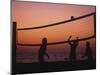 Sunset Beach Volleyball-Mitch Diamond-Mounted Premium Photographic Print