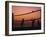 Sunset Beach Volleyball-Mitch Diamond-Framed Photographic Print