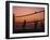 Sunset Beach Volleyball-Mitch Diamond-Framed Photographic Print