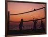 Sunset Beach Volleyball-Mitch Diamond-Framed Photographic Print