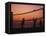 Sunset Beach Volleyball-Mitch Diamond-Framed Stretched Canvas