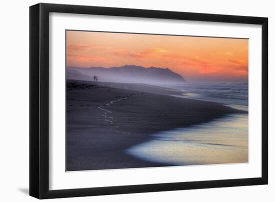 Sunset Beach Walk (Full), Point Reyes National Seashore-Vincent James-Framed Photographic Print