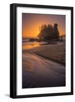 Sunset Beachscape at Trinidad, California Coast-Vincent James-Framed Photographic Print