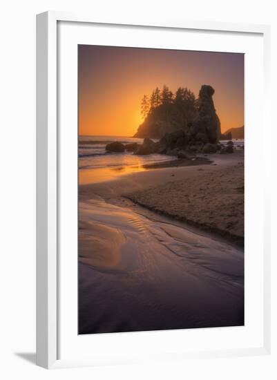 Sunset Beachscape at Trinidad, California Coast-Vincent James-Framed Photographic Print