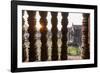 Sunset behind Columns at Angkor Wat, Cambodia-Paul Souders-Framed Photographic Print