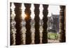 Sunset behind Columns at Angkor Wat, Cambodia-Paul Souders-Framed Photographic Print