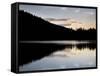 Sunset Behind Mirror Lake, Gunnison National Forest, Colorado, USA-James Hager-Framed Stretched Canvas