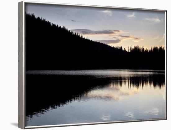 Sunset Behind Mirror Lake, Gunnison National Forest, Colorado, USA-James Hager-Framed Photographic Print