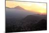 Sunset Behind Mount Teide, Volcano on Tenerife, Canary Islands, 2007-Peter Thompson-Mounted Photographic Print