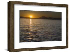 Sunset behind Mountainous Coastline-DLILLC-Framed Photographic Print