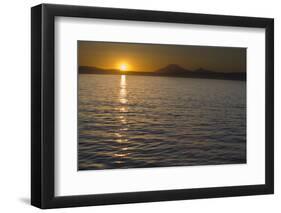 Sunset behind Mountainous Coastline-DLILLC-Framed Photographic Print