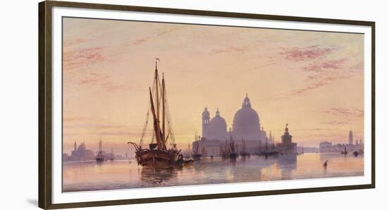 Sunset behind Santa Maria della Salute, Venice, 1851-EW Cooke-Framed Giclee Print