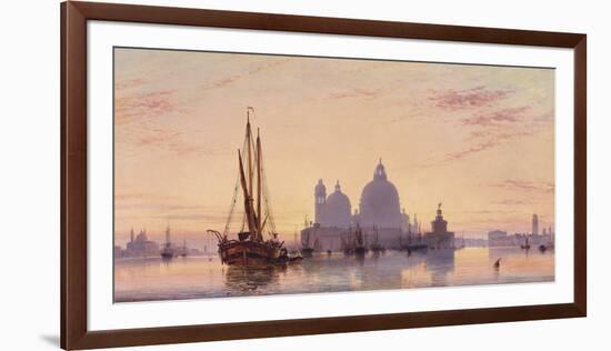 Sunset behind Santa Maria della Salute, Venice, 1851-EW Cooke-Framed Giclee Print