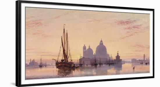 Sunset behind Santa Maria della Salute, Venice, 1851-EW Cooke-Framed Giclee Print