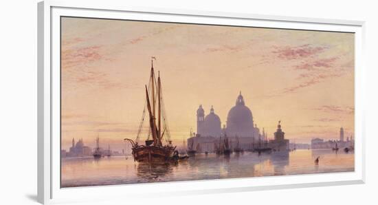 Sunset behind Santa Maria della Salute, Venice, 1851-EW Cooke-Framed Giclee Print