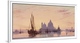 Sunset behind Santa Maria della Salute, Venice, 1851-EW Cooke-Framed Giclee Print