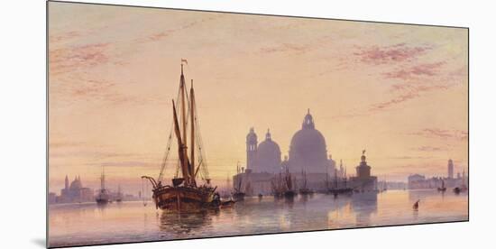 Sunset behind Santa Maria della Salute, Venice, 1851-EW Cooke-Mounted Giclee Print