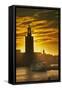 Sunset behind Stadshuset Bell Tower in Stockholm-Jon Hicks-Framed Stretched Canvas