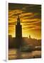 Sunset behind Stadshuset Bell Tower in Stockholm-Jon Hicks-Framed Premium Photographic Print
