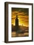 Sunset behind Stadshuset Bell Tower in Stockholm-Jon Hicks-Framed Photographic Print