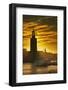 Sunset behind Stadshuset Bell Tower in Stockholm-Jon Hicks-Framed Photographic Print