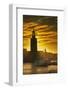 Sunset behind Stadshuset Bell Tower in Stockholm-Jon Hicks-Framed Photographic Print