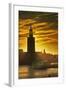 Sunset behind Stadshuset Bell Tower in Stockholm-Jon Hicks-Framed Photographic Print