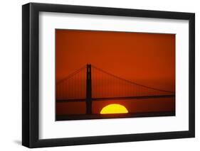 Sunset Behind the Golden Gate Bridge-Paul Souders-Framed Photographic Print