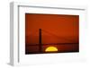 Sunset Behind the Golden Gate Bridge-Paul Souders-Framed Photographic Print