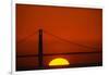 Sunset Behind the Golden Gate Bridge-Paul Souders-Framed Photographic Print