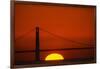 Sunset Behind the Golden Gate Bridge-Paul Souders-Framed Photographic Print