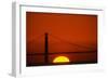 Sunset Behind the Golden Gate Bridge-Paul Souders-Framed Photographic Print