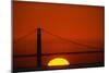 Sunset Behind the Golden Gate Bridge-Paul Souders-Mounted Photographic Print