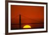 Sunset Behind the Golden Gate Bridge-Paul Souders-Framed Photographic Print