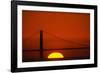 Sunset Behind the Golden Gate Bridge-Paul Souders-Framed Photographic Print