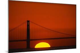 Sunset Behind the Golden Gate Bridge-Paul Souders-Mounted Photographic Print