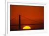 Sunset Behind the Golden Gate Bridge-Paul Souders-Framed Photographic Print