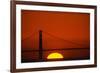 Sunset Behind the Golden Gate Bridge-Paul Souders-Framed Photographic Print